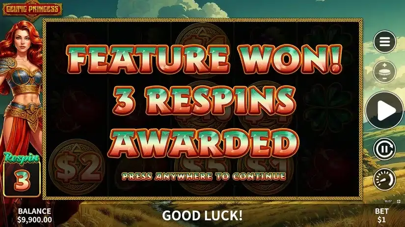 Celtic Princess slot screenshot 3
