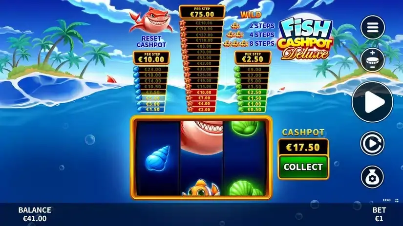 Fish Cashpot Deluxe slot screenshot 3