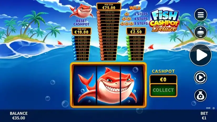 Fish Cashpot Deluxe slot screenshot 4