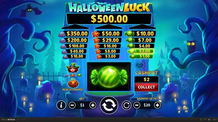 Halloween Luck slot screenshot 2