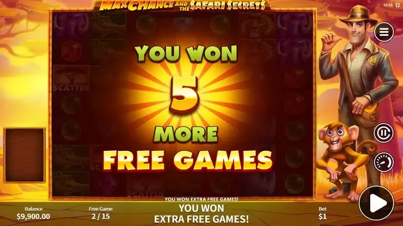 Max Chance and the Safari Secrets slot screenshot 4