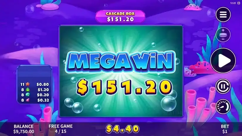 Ocean Gems Bonanza slot screenshot 