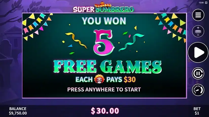 Super Sombrero slot screenshot 3