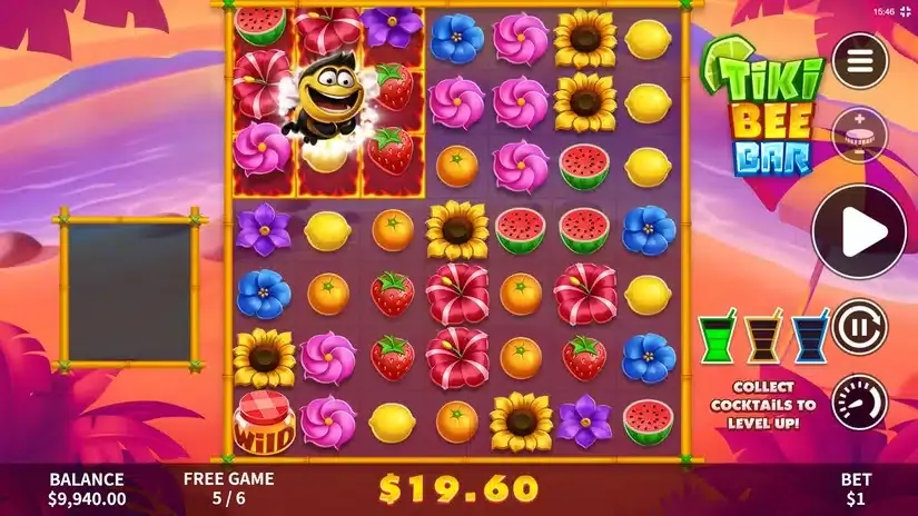 Tiki Bee Bar slot screenshot 4