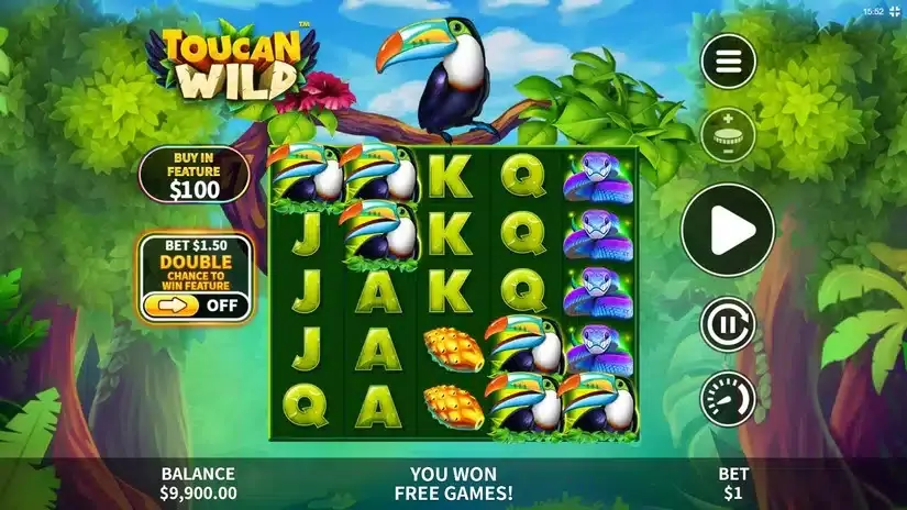 Toucan Wild slot screenshot 2