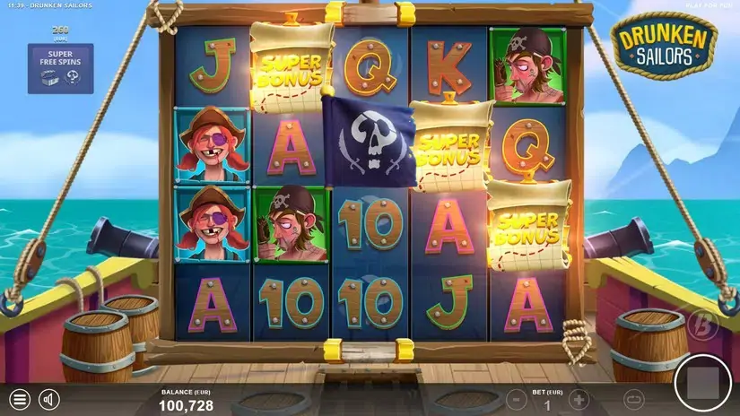 Drunken Sailors slot screenshot 4