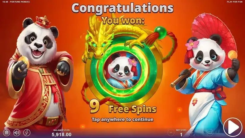 Fortune Pandas slot screenshot 3