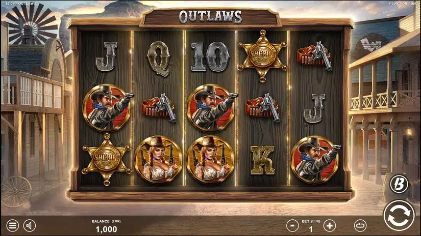Outlaws slot screenshot 1