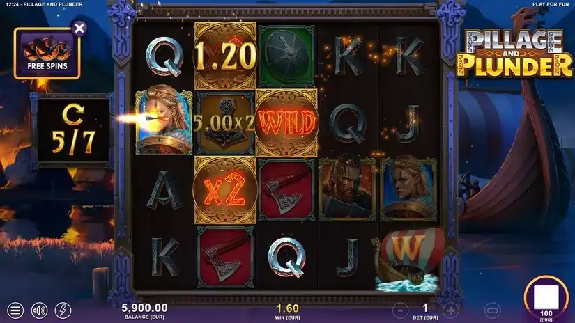 Pillage & Plunder slot screenshot 