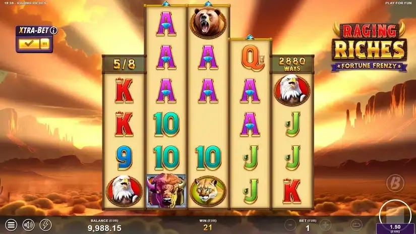 Raging Riches slot screenshot 5