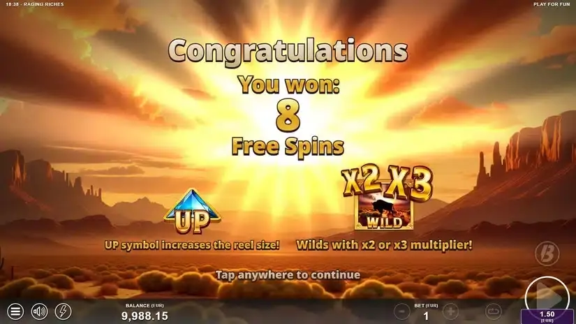 Raging Riches slot screenshot 3