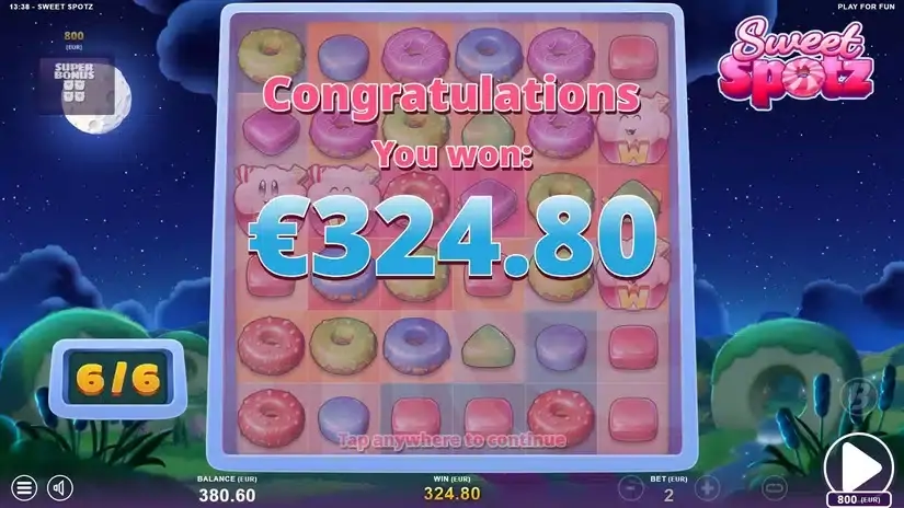 Sweet Spotz slot screenshot 