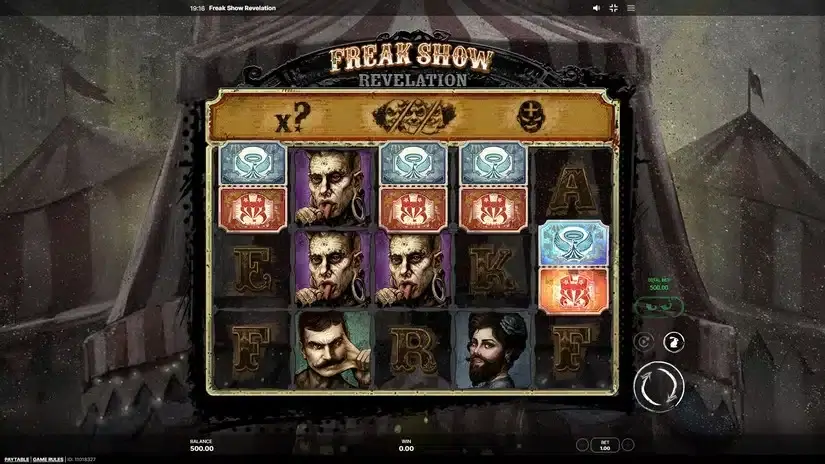 Freak Show Revelation slot screenshot 2