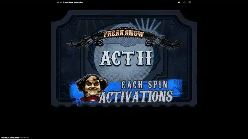Freak Show Revelation slot screenshot 4