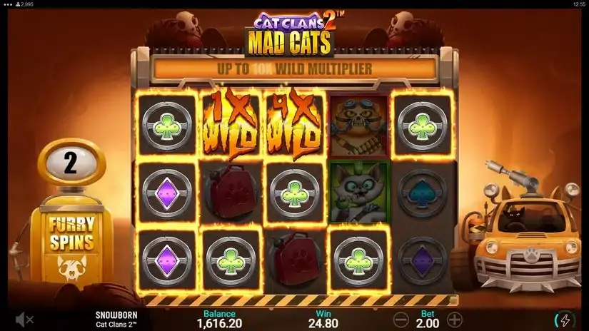 Cat Clans 2 Mad Cats slot screenshot 5