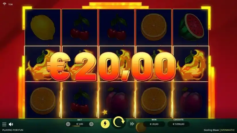 Sizzling Blaze slot screenshot 3
