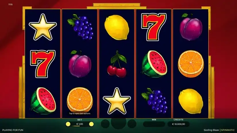 Sizzling Blaze slot screenshot 1
