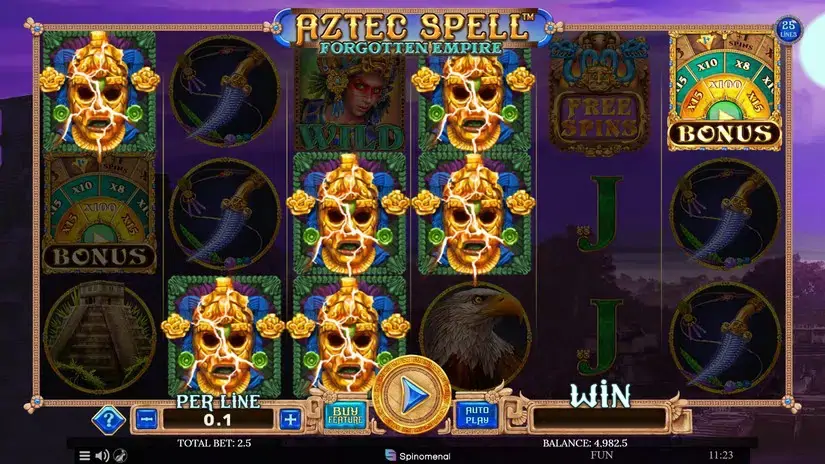 Aztec Spell Forgotten Empire slot screenshot 2