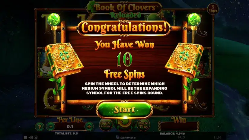 Book Of Clovers Reloaded slot screenshot 3