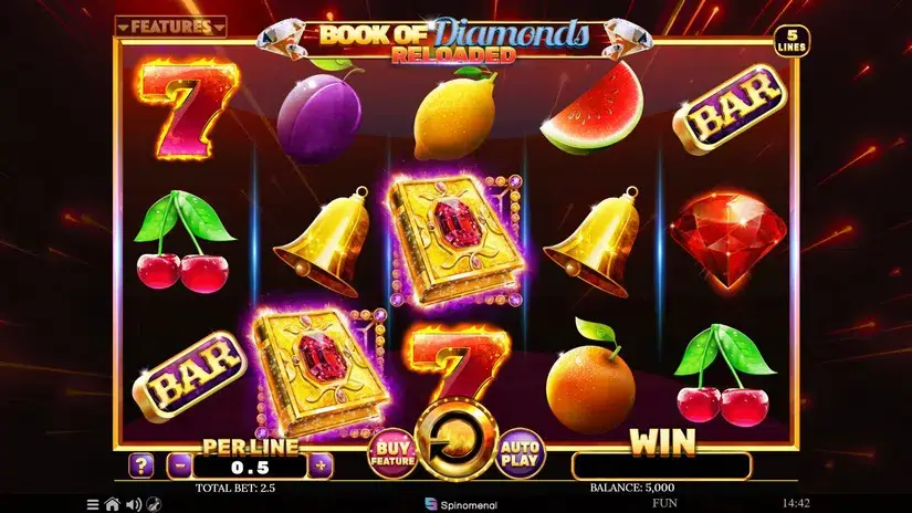 Book Of Diamonds Reloaded slot screenshot 1