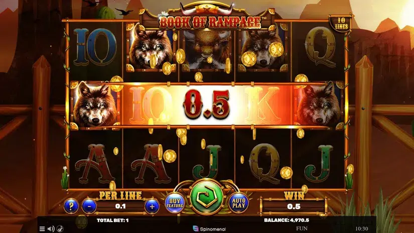 Book Of Rampage slot screenshot 2