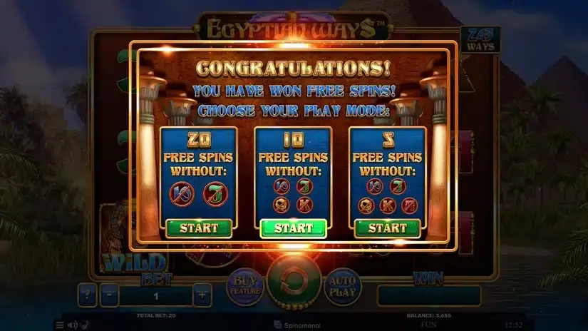 Egyptian Ways slot screenshot 3