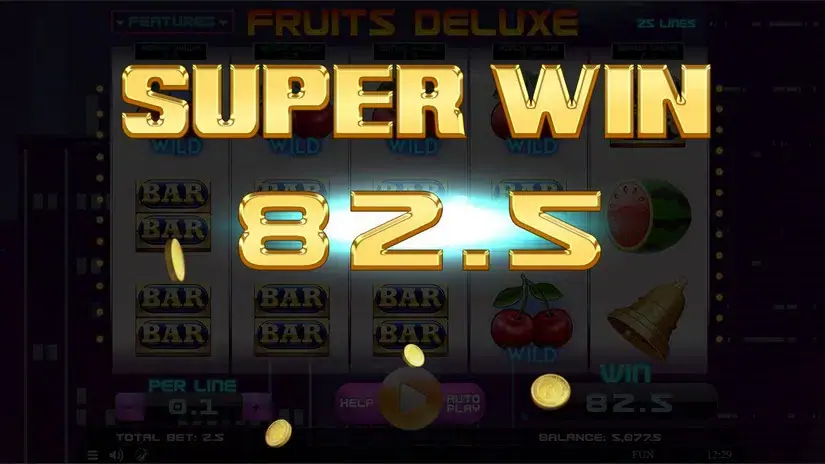 Fruits Deluxe slot screenshot 2