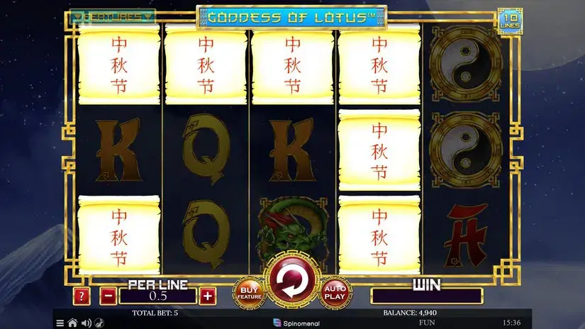 Goddess Of Lotus 10 Lines slot screenshot 2