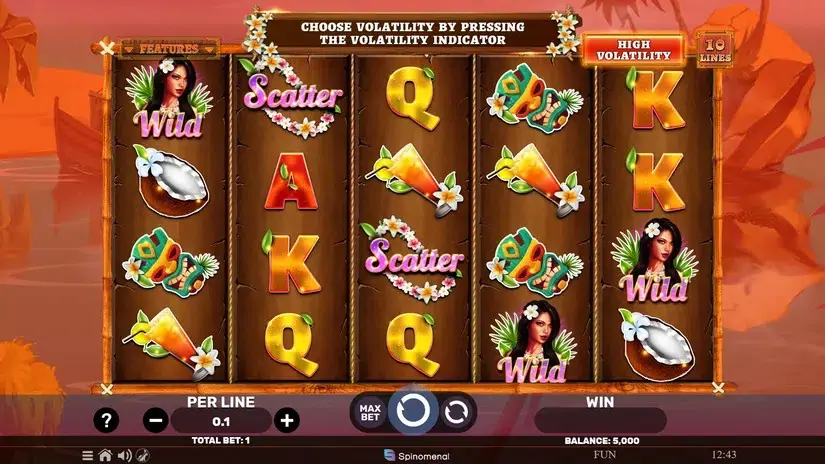 Hawaiian Bliss slot screenshot 2