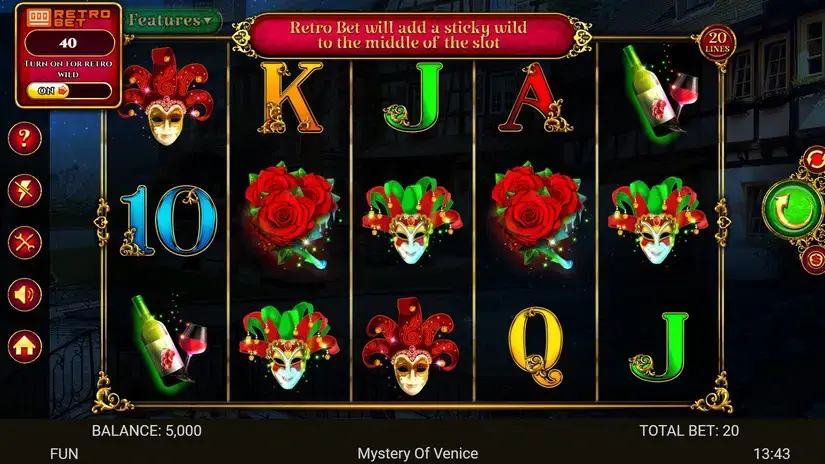 Mystery Of Venice slot screenshot 1