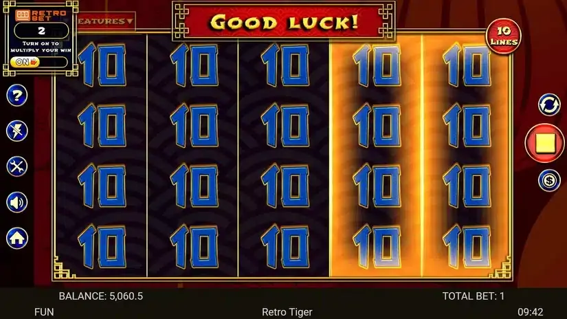 Retro Tiger slot screenshot 3
