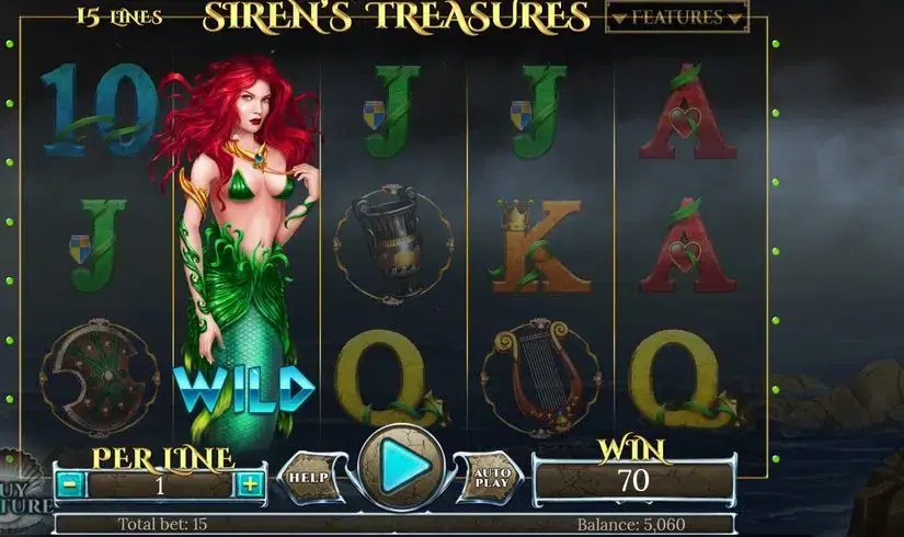 Sirens Treasures 15 Lines Edition slot screenshot 3
