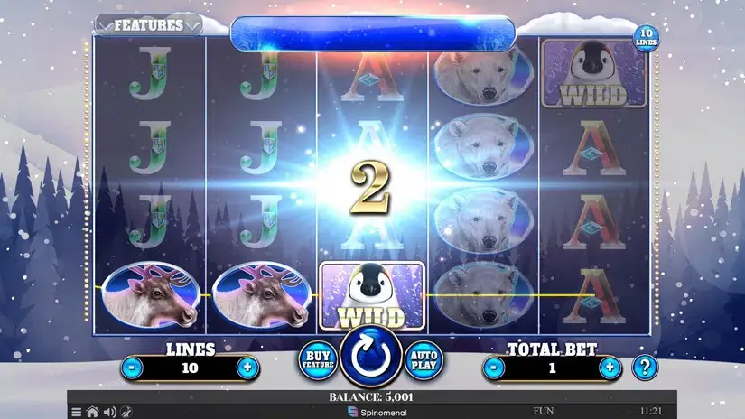 Wild Penguin slot screenshot 2
