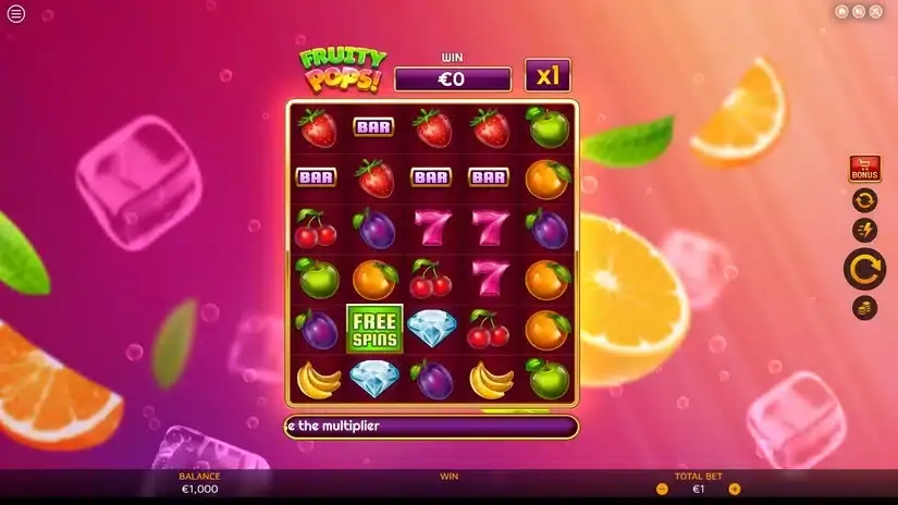 Fruity Pops slot screenshot 