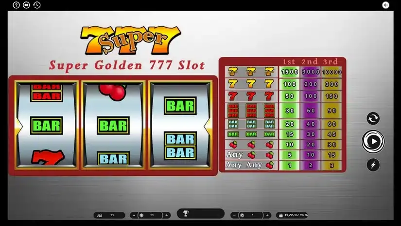 Super Golden 777 slot screenshot 1