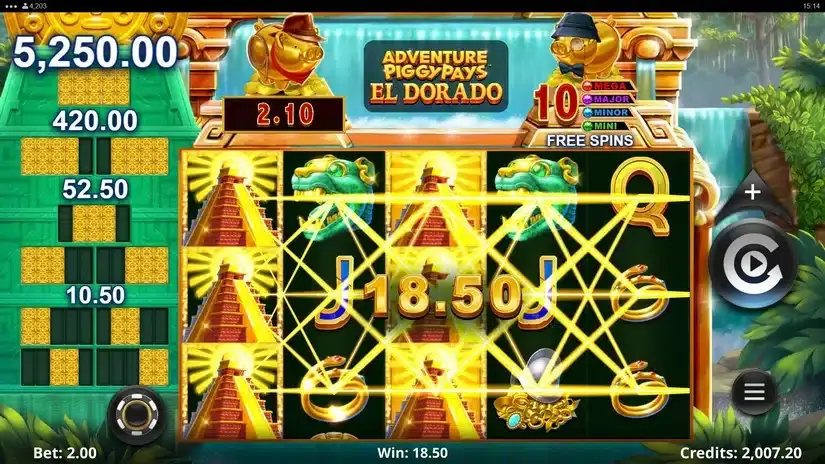Adventure PIGGYPAYS El Dorado slot screenshot 2