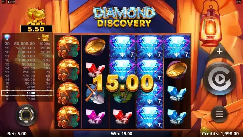 Diamond Discovery slot screenshot 2