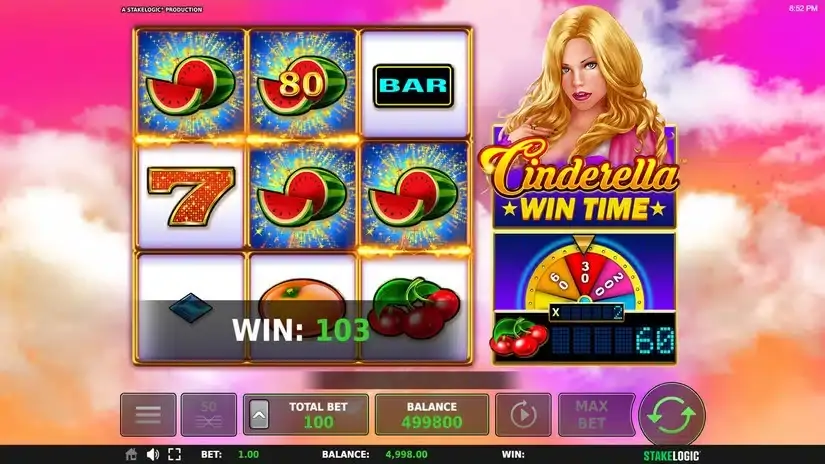 Cinderella Wintime slot screenshot 2