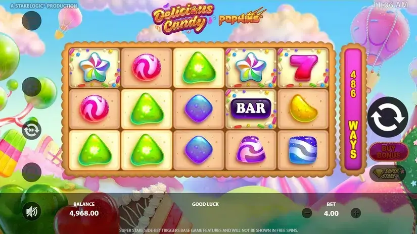 Delicious Candy PopWins slot screenshot 2