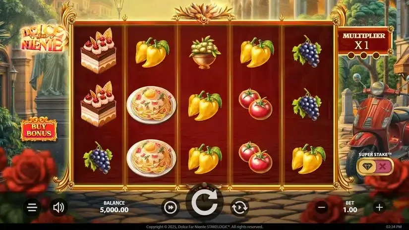 Dolce Far Niente slot screenshot 1