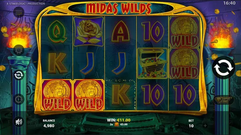 Midas Wilds slot screenshot 2