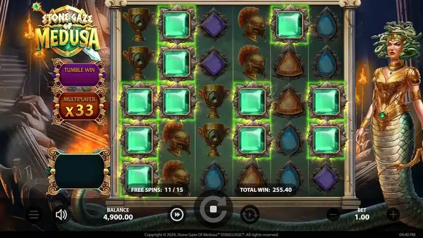 Stone Gaze of Medusa slot screenshot 5