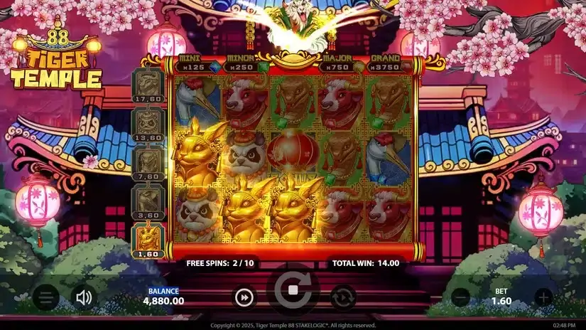 Tiger Temple 88 slot screenshot 4