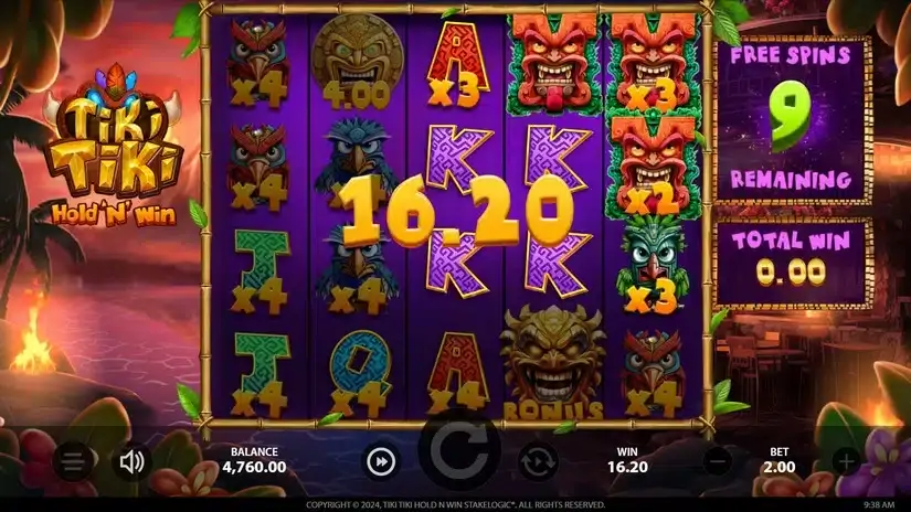 Tiki Tiki Hold ‘n’ Win slot screenshot 6