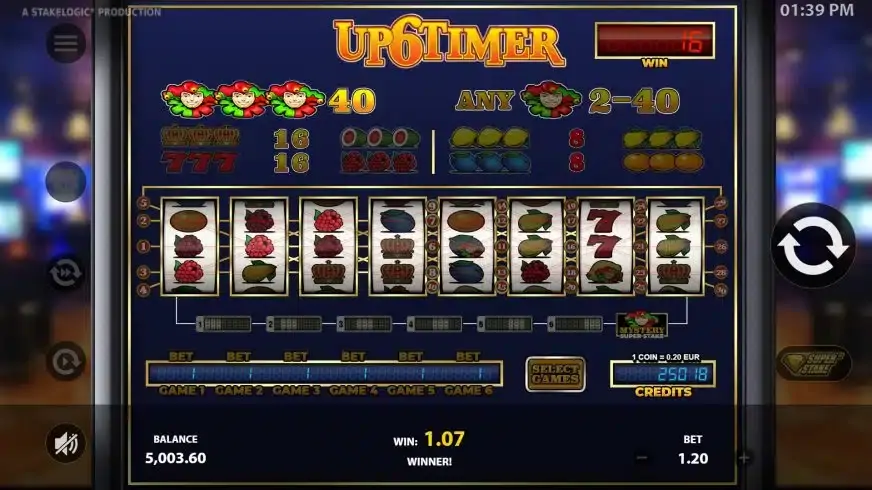 Up6Timer slot screenshot 3