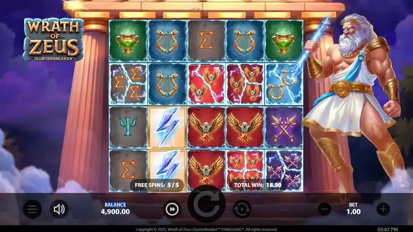 Wrath of Zeus ClusterBreaker slot screenshot 