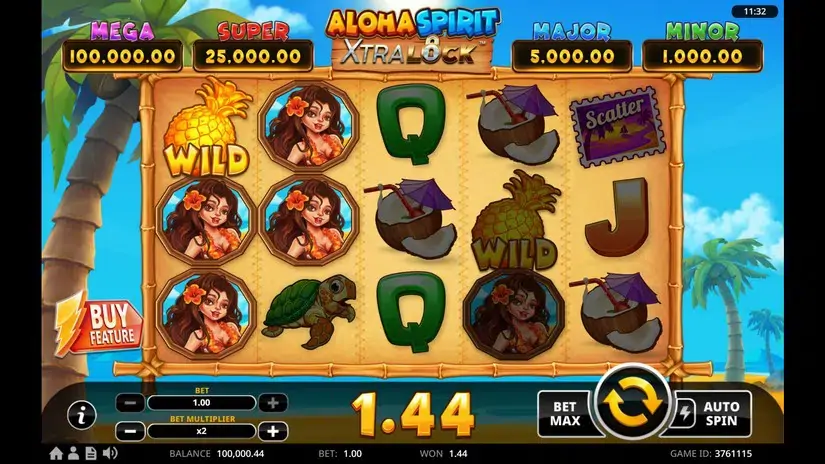 Aloha Spirit XtraLock slot screenshot 2