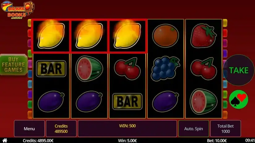 Big Max Books Unlimited slot screenshot 2