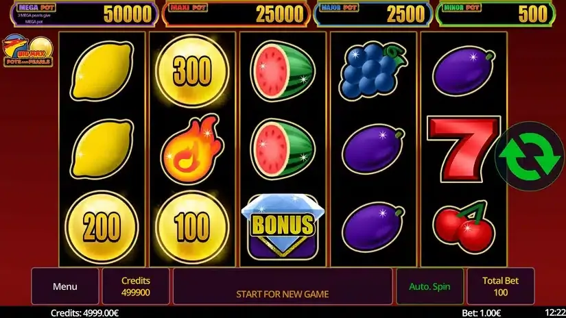 Big Max Pots and Pearls slot screenshot 