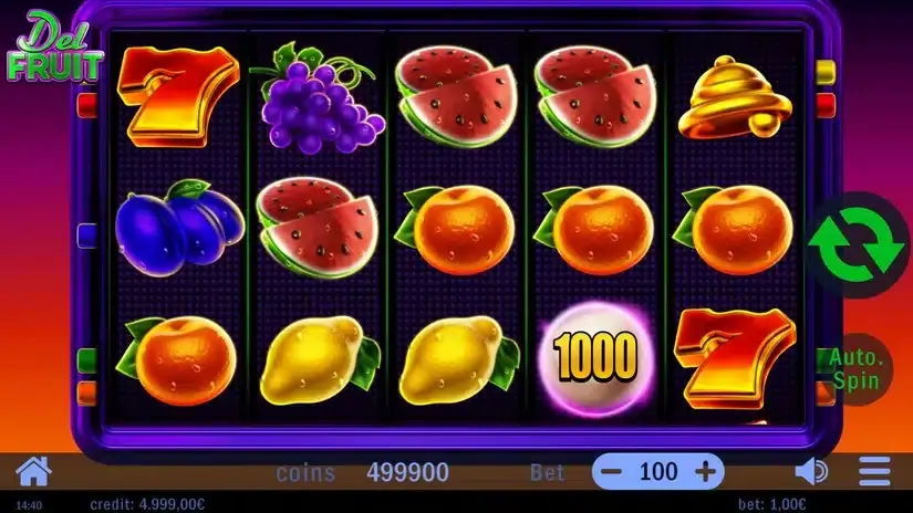 Del Fruit slot screenshot 